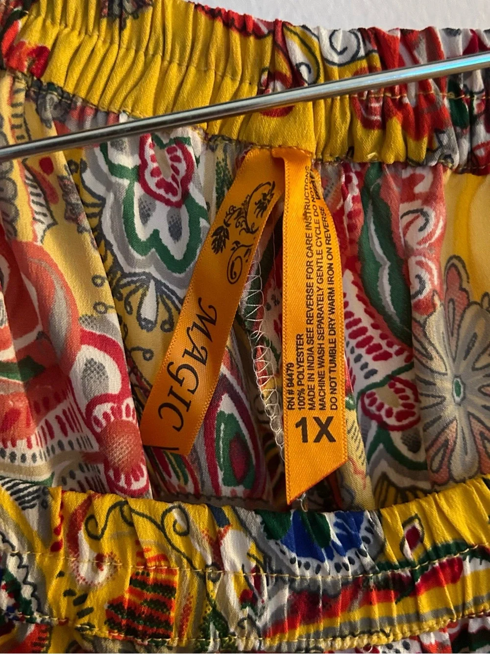 Yellow Paisley A-Line Maxi Skirt